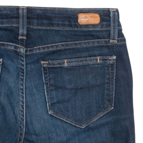 Paige Skyline Skinny Dark Wash Low Rise Jeans 25x28 WPB500 J 16 - Picture 3 of 5